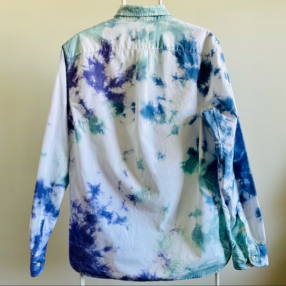 Lands End Tie Dyed Oxford - Picture 3 of 3